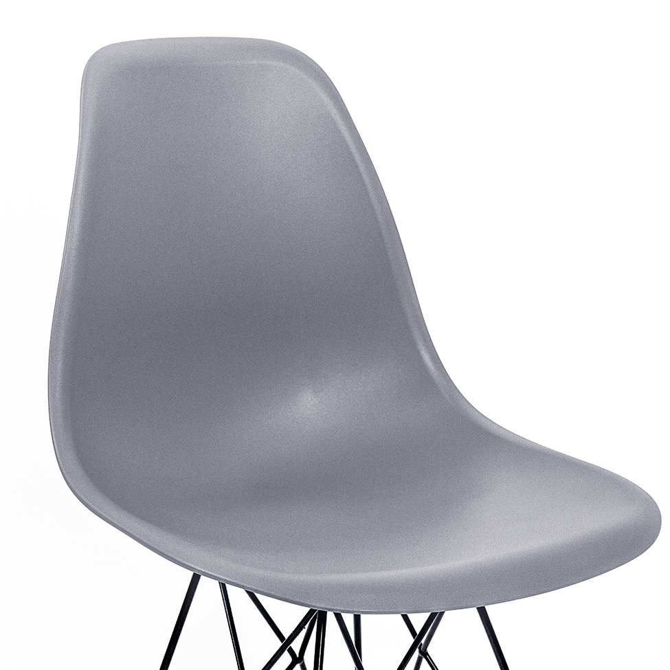 Cadeira de Cozinha Eames Preta e Cinza