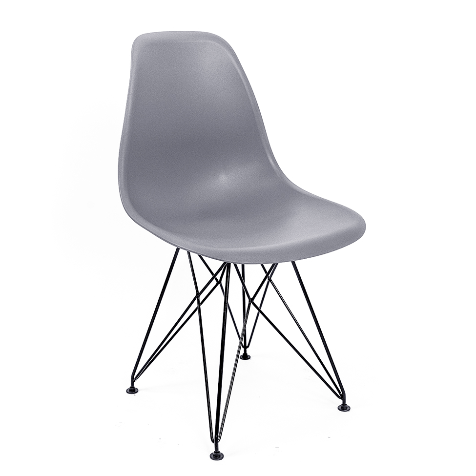 Cadeira de Cozinha Eames Preta e Cinza