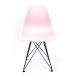 Cadeira de Cozinha Eames Preta e Rosa