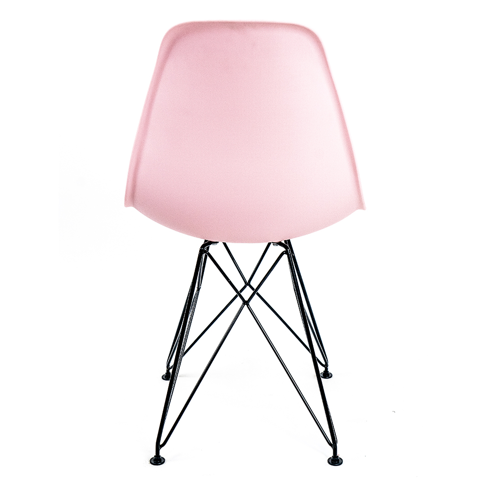 Cadeira de Cozinha Eames Preta e Rosa
