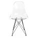 Cadeira de Cozinha Eames Preta e Transparente