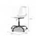 Cadeira de Escitório Secretária Eames Office Transparente e Preta