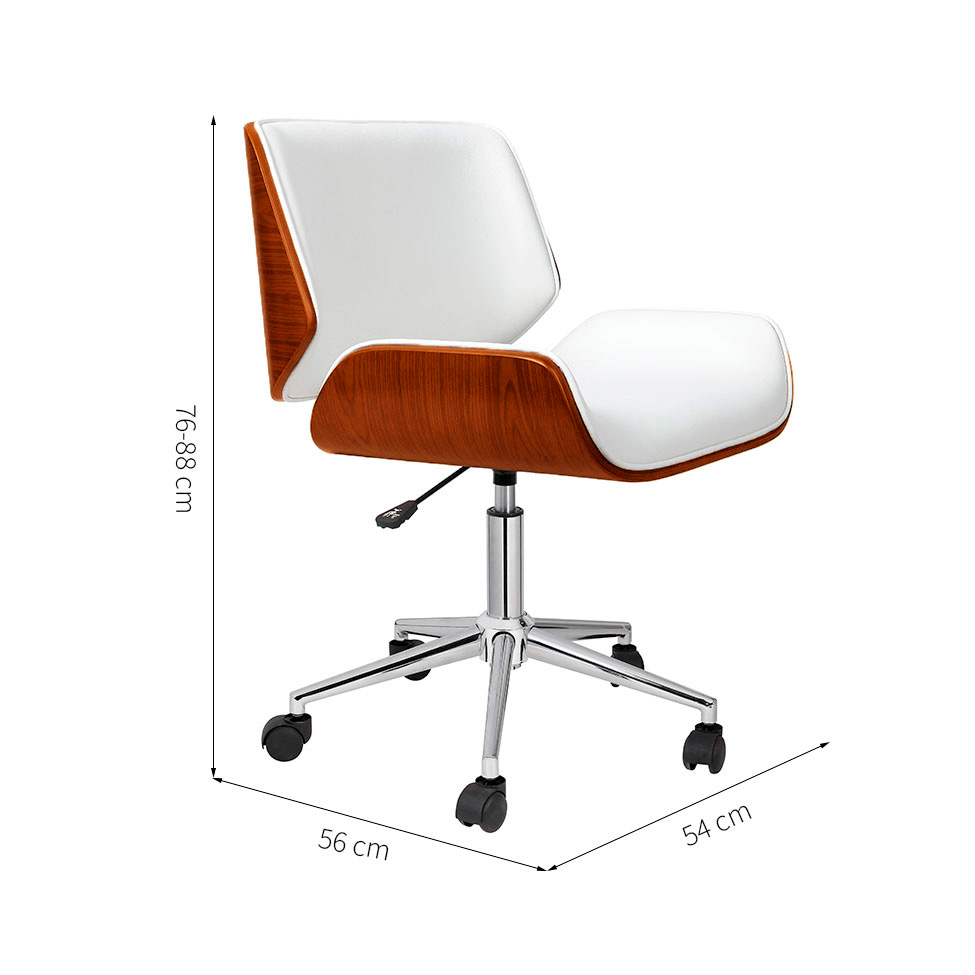 Cadeira de Escritório Diretor Giratória Lauren Branca