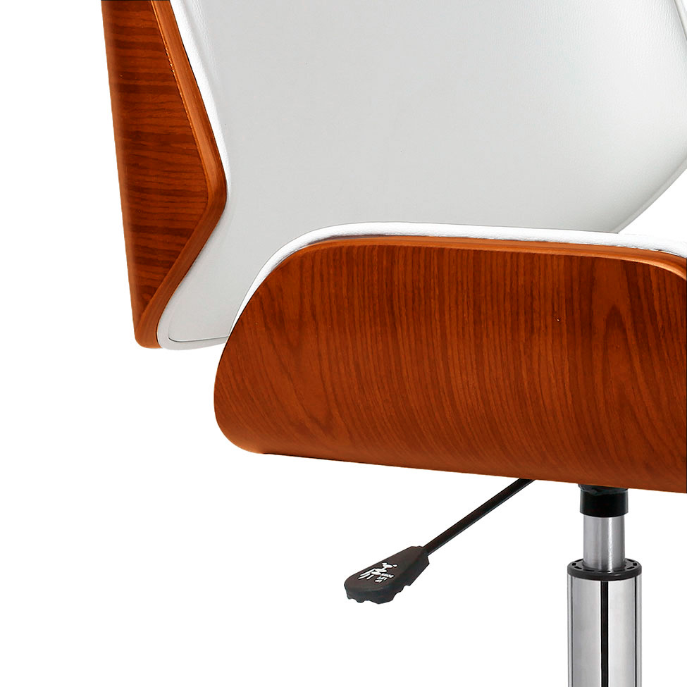 Cadeira de Escritório Diretor Giratória Lauren Branca