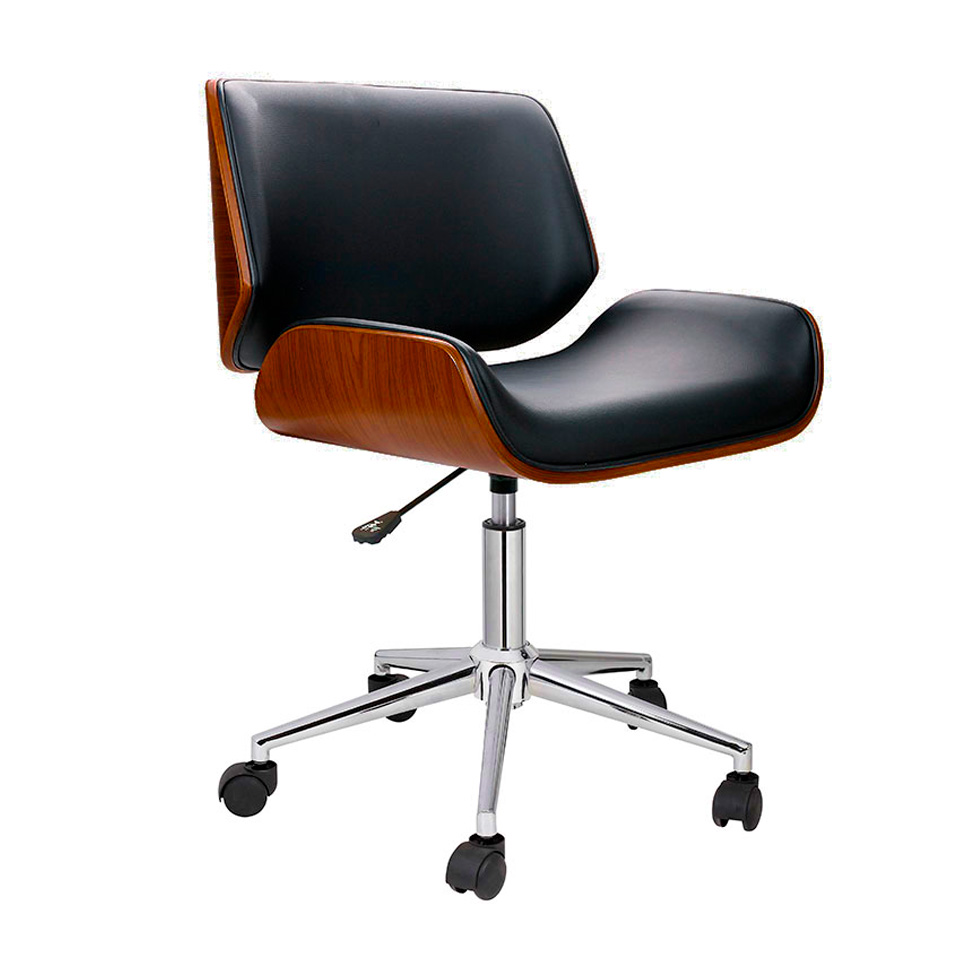 Cadeira de Escritório Diretor Giratória Lauren Preta