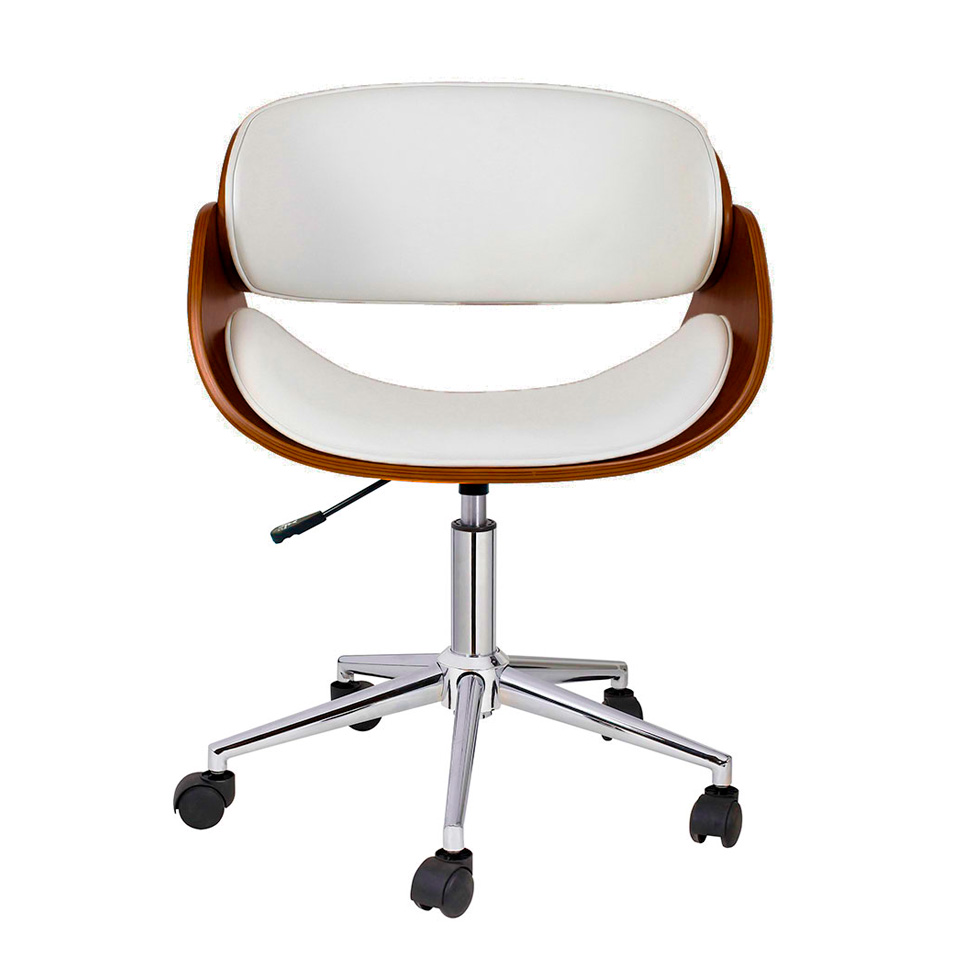 Cadeira de Escritório Diretor Giratória Pilar Branca