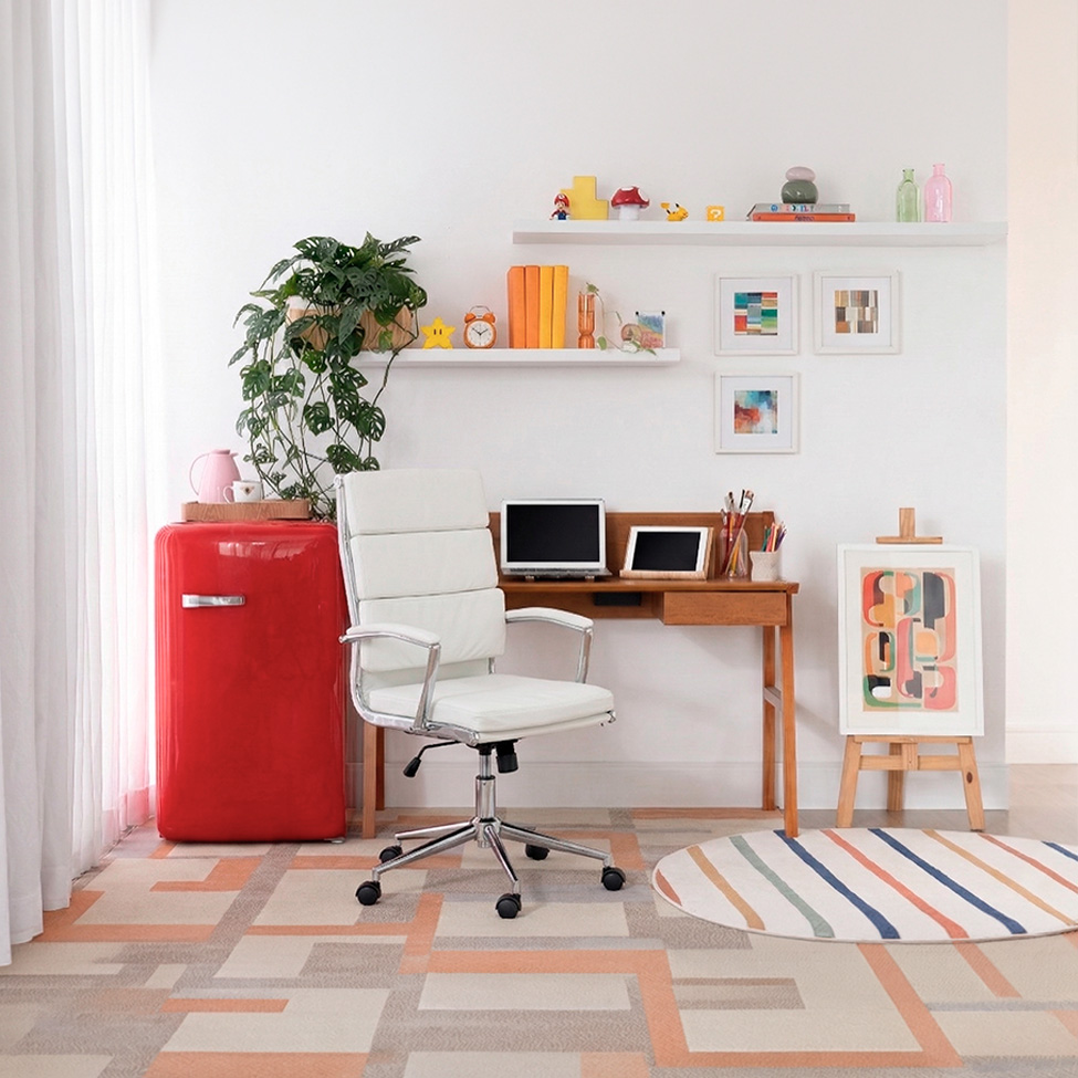 Cadeira de Escritório Giratória Presidente Ágate Branca