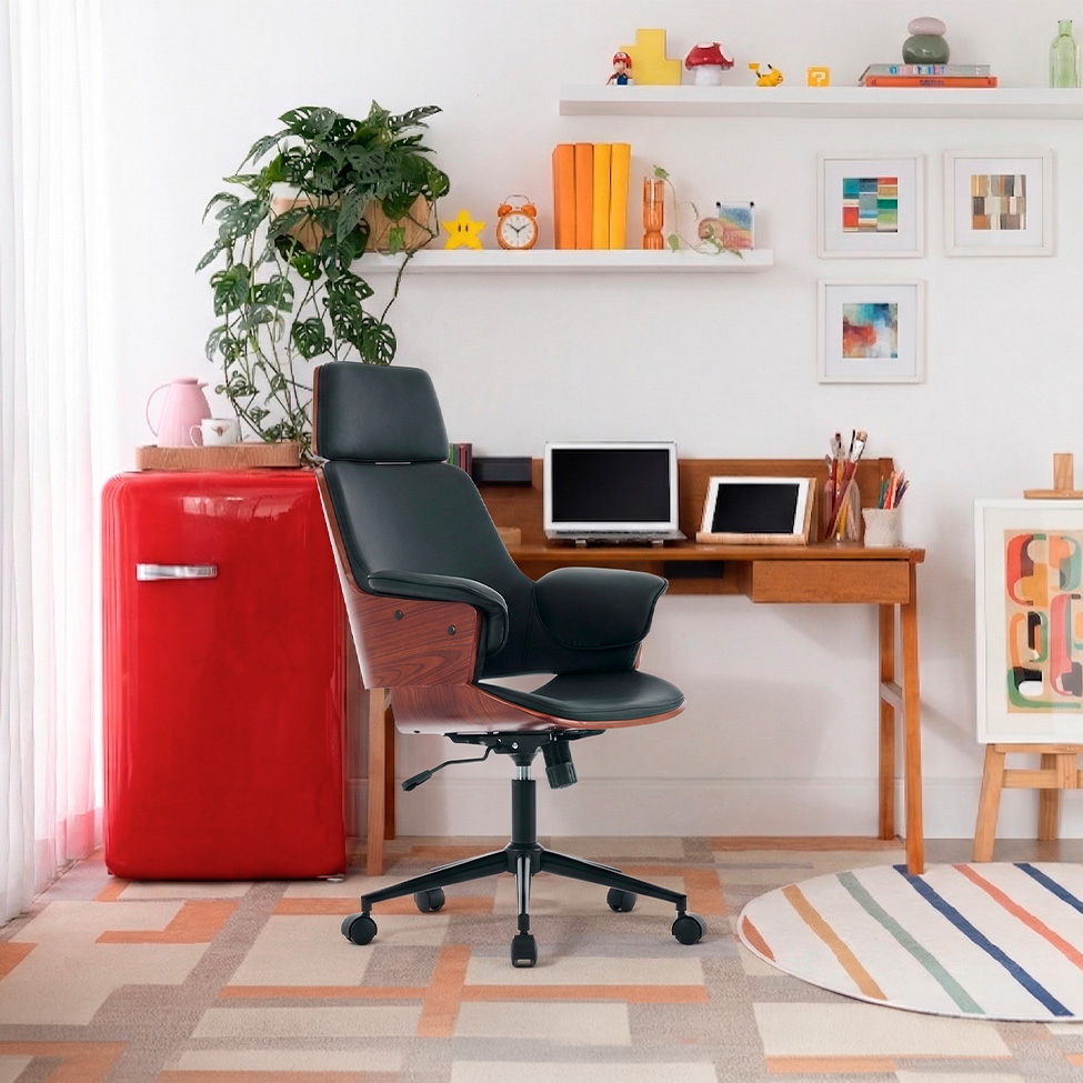 Cadeira de Escritório Giratória Presidente Eclipse Preta