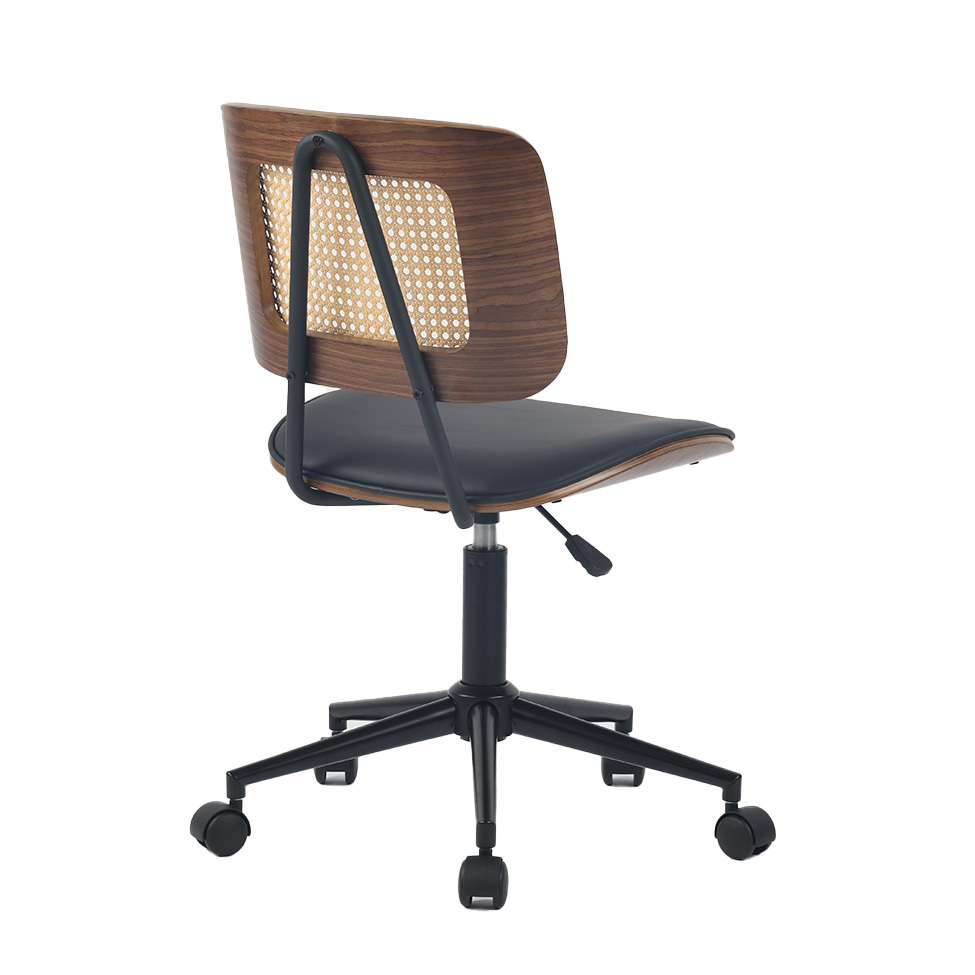 Cadeira de Escritório Gitatória  Secretária Hazel Nogueira e Preto