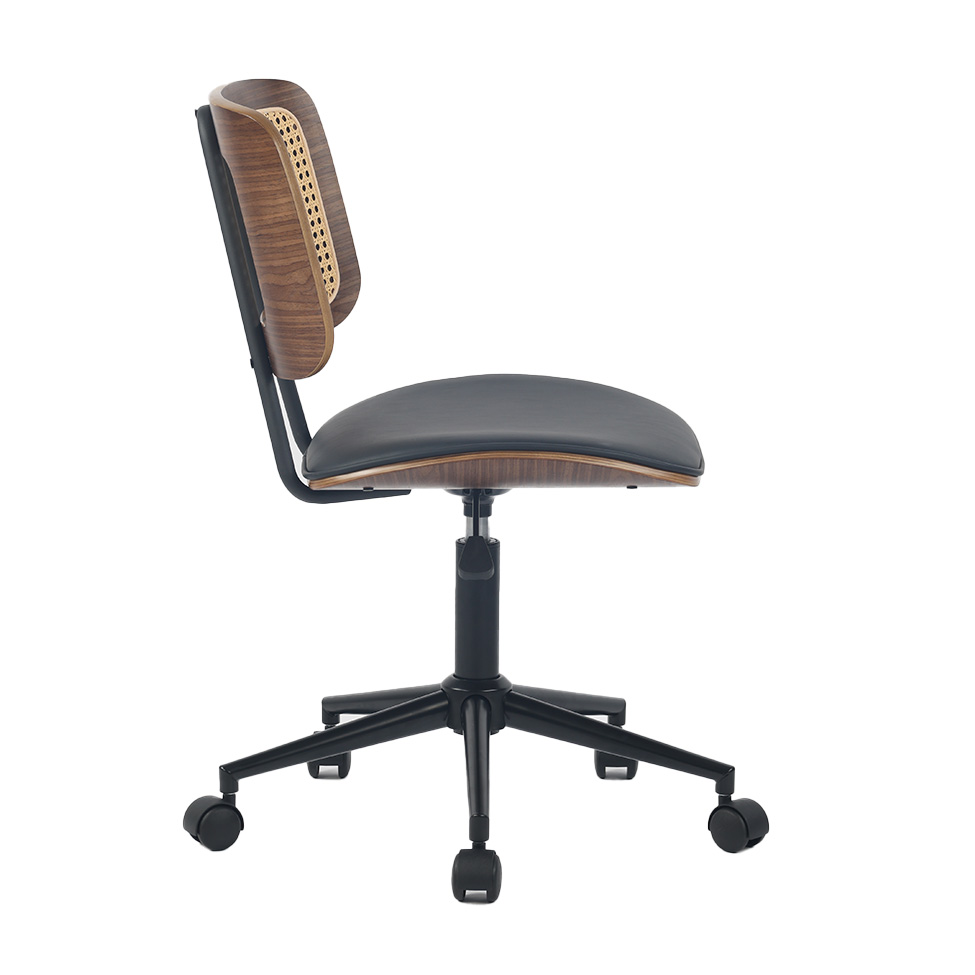 Cadeira de Escritório Gitatória  Secretária Hazel Nogueira e Preto