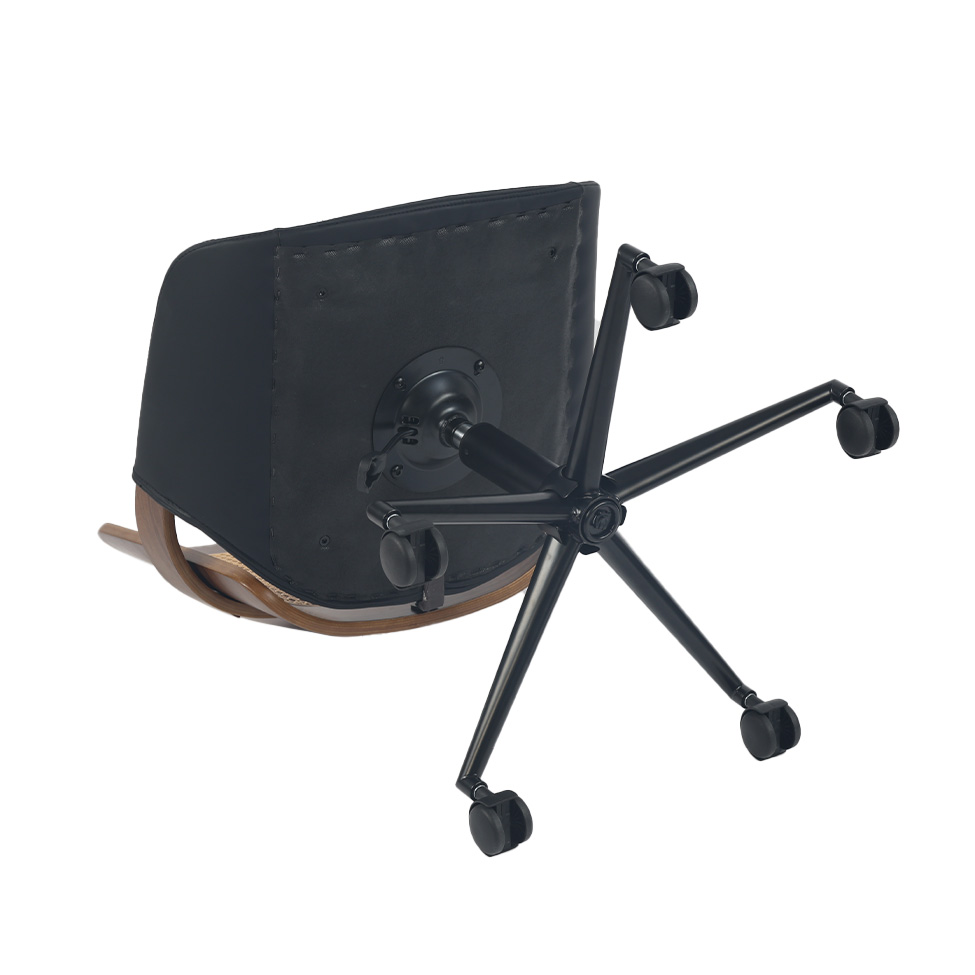 Cadeira de Escritório Gitatória  Secretária Magnolia Nogueira e Preto