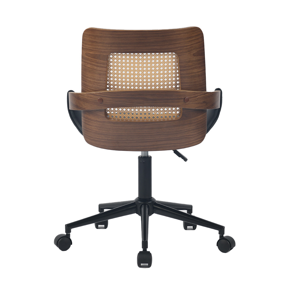 Cadeira de Escritório Gitatória  Secretária Magnolia Nogueira e Preto