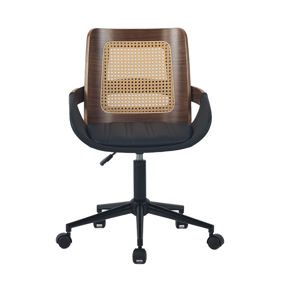 Cadeira de Escritório Gitatória  Secretária Magnolia Nogueira e Preto