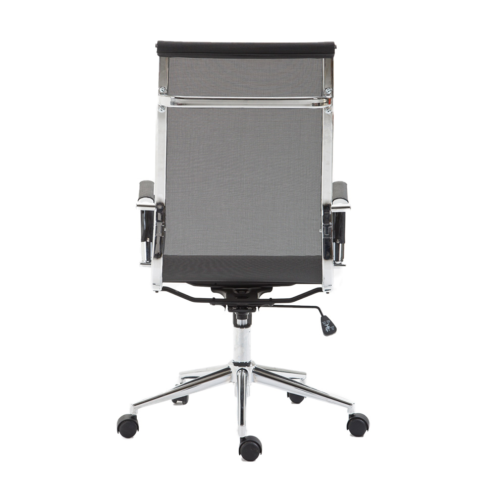 Cadeira de Escritório Presidente Giratória com Relax Eames Star Preta