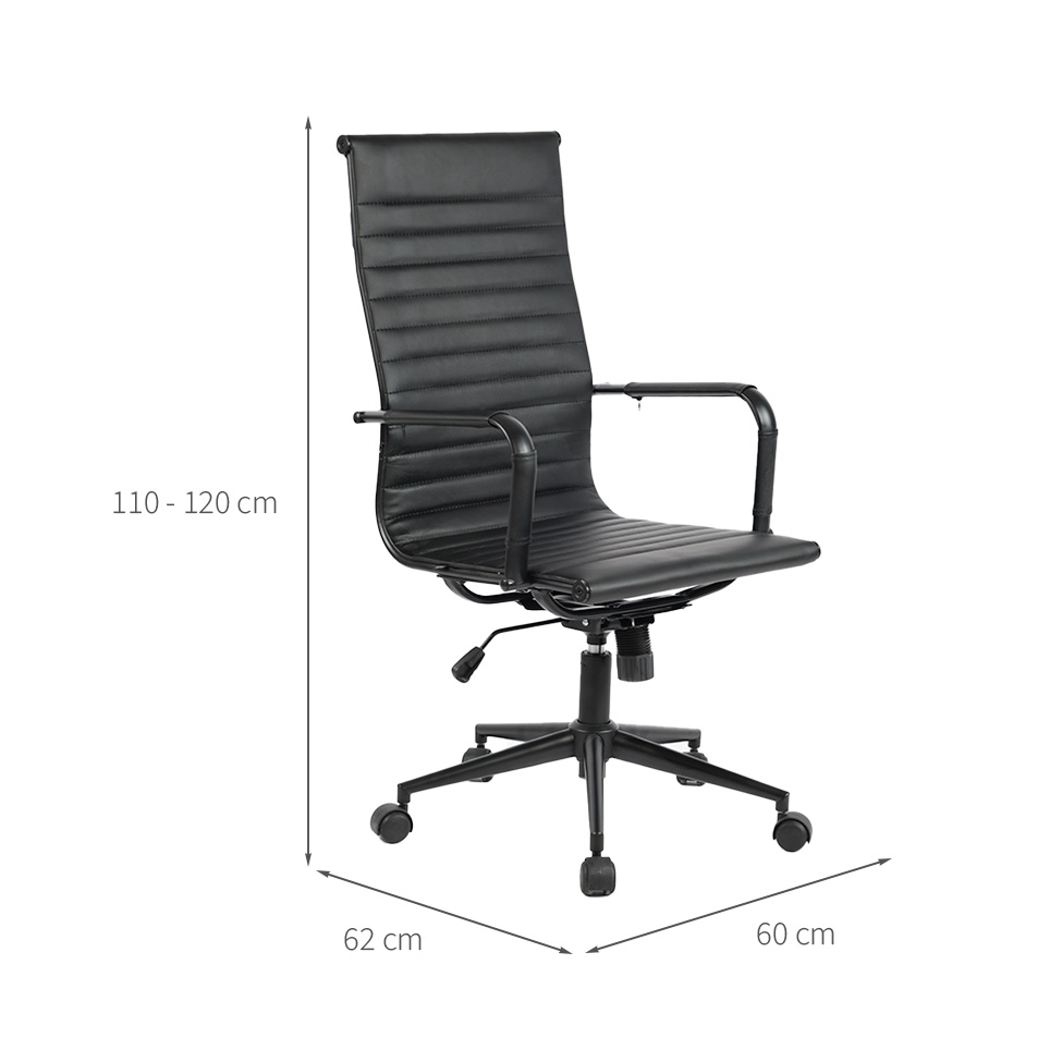 Cadeira de Escritório Presidente Giratória com Relax New Best All-Black Preta