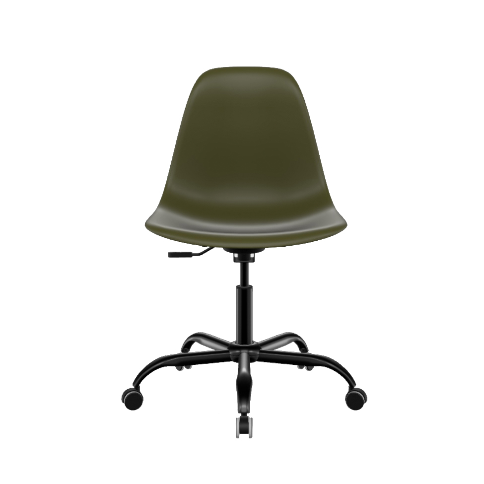 Cadeira de Escritório Secretária Eames Office Musgo e Preta