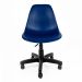 Cadeira de Escritório Secretária Eames Preta e Azul Marinho