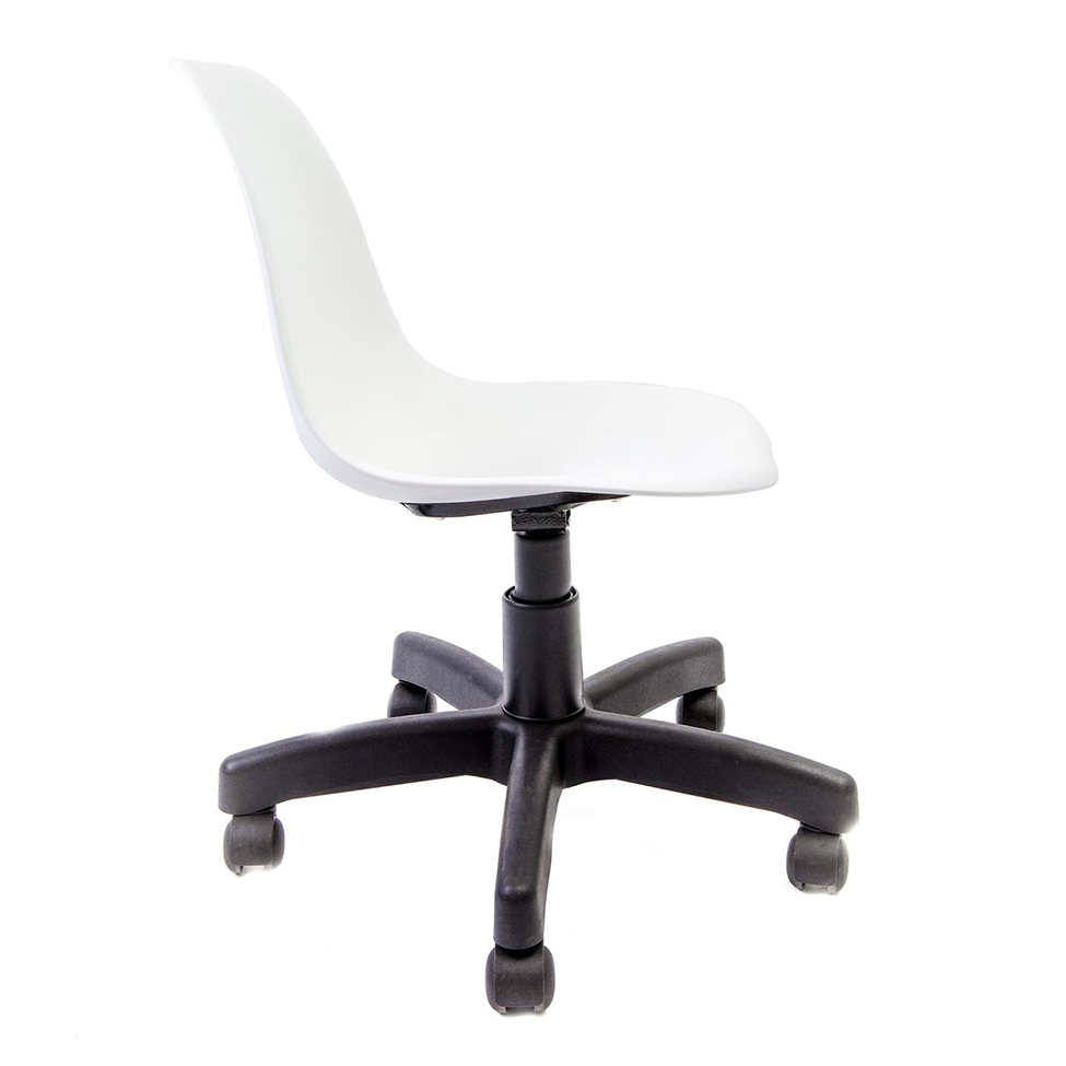 Cadeira de Escritório Secretária Eames Preta e Branca