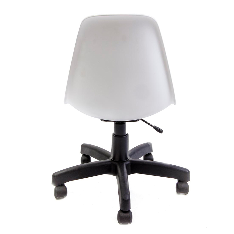 Cadeira de Escritório Secretária Eames Preta e Branca