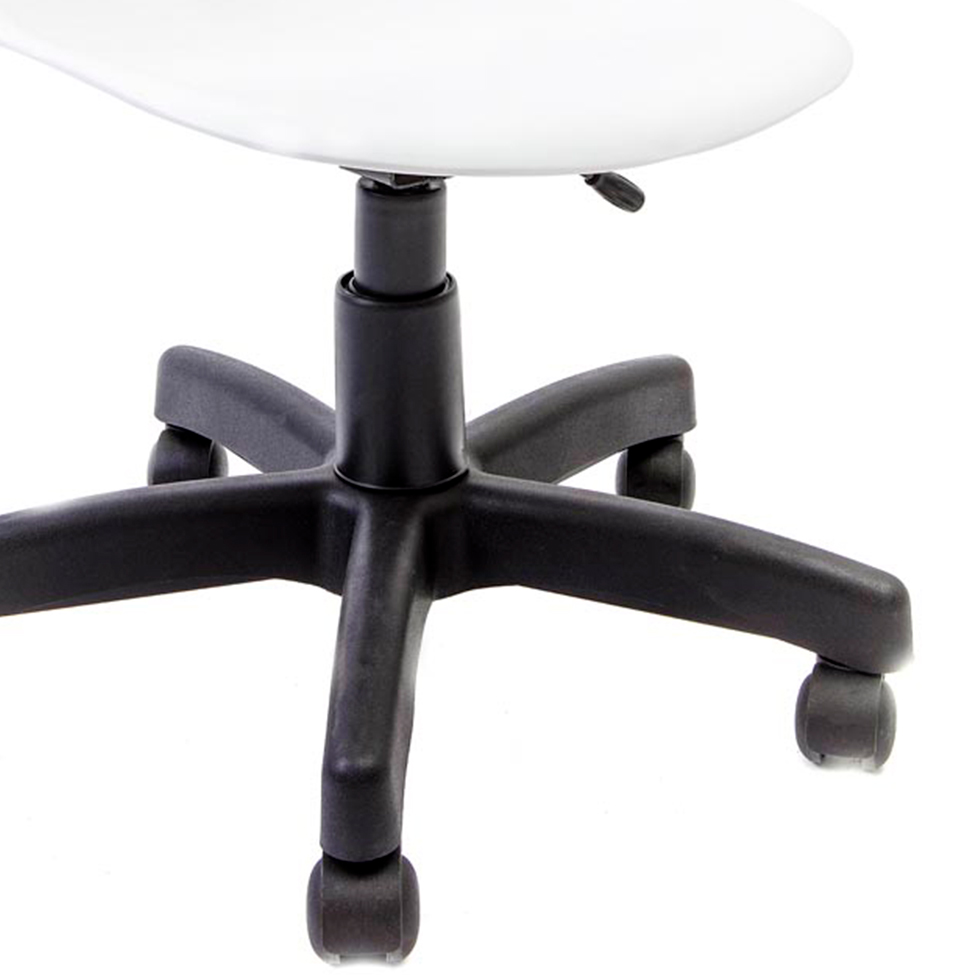 Cadeira de Escritório Secretária Eames Preta e Branca