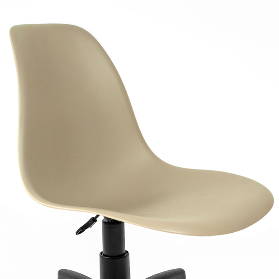 Cadeira de Escritório Secretária Eames Preta e Fendi
