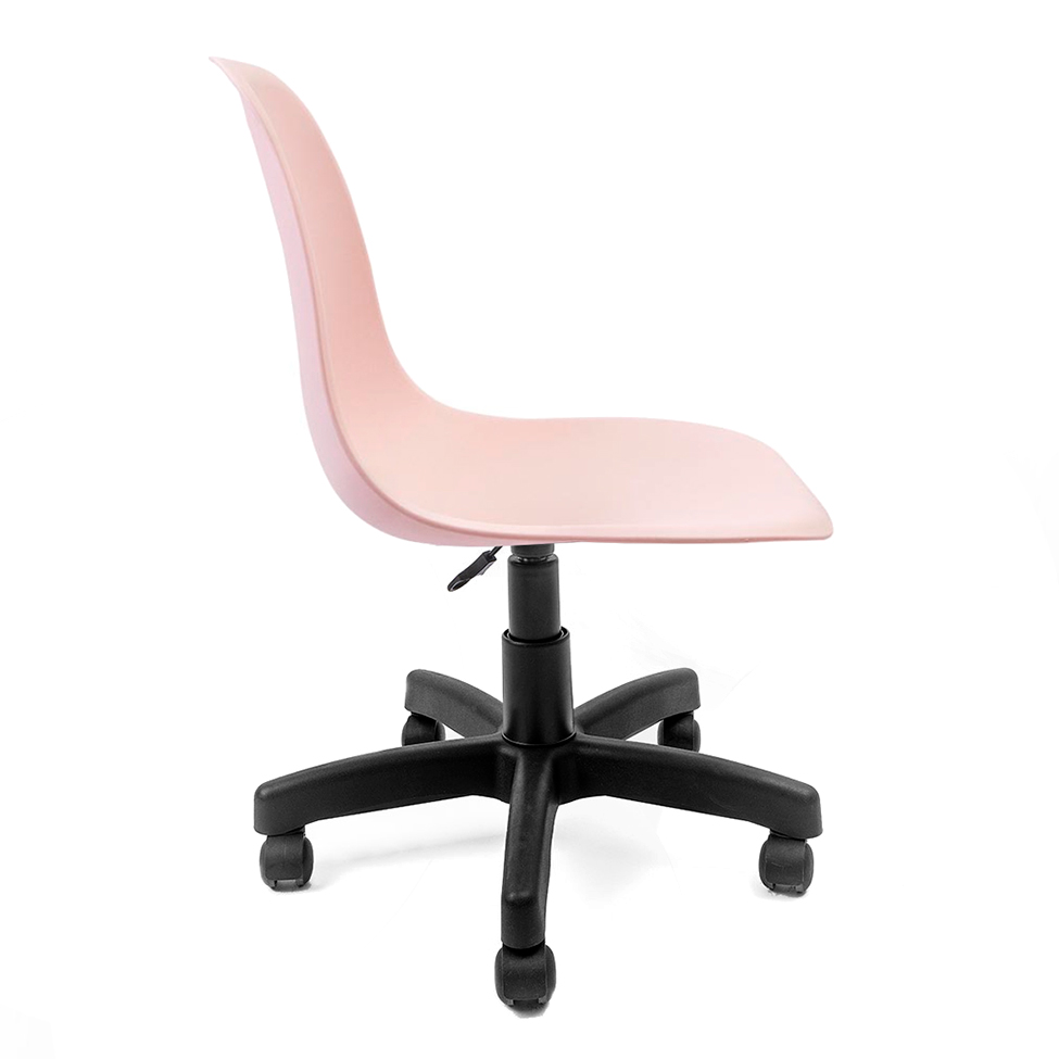 Cadeira de Escritório Secretária Eames Preta e Rosa