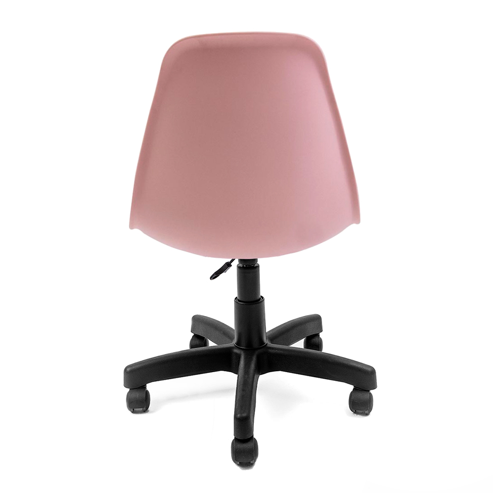 Cadeira de Escritório Secretária Eames Preta e Rosa