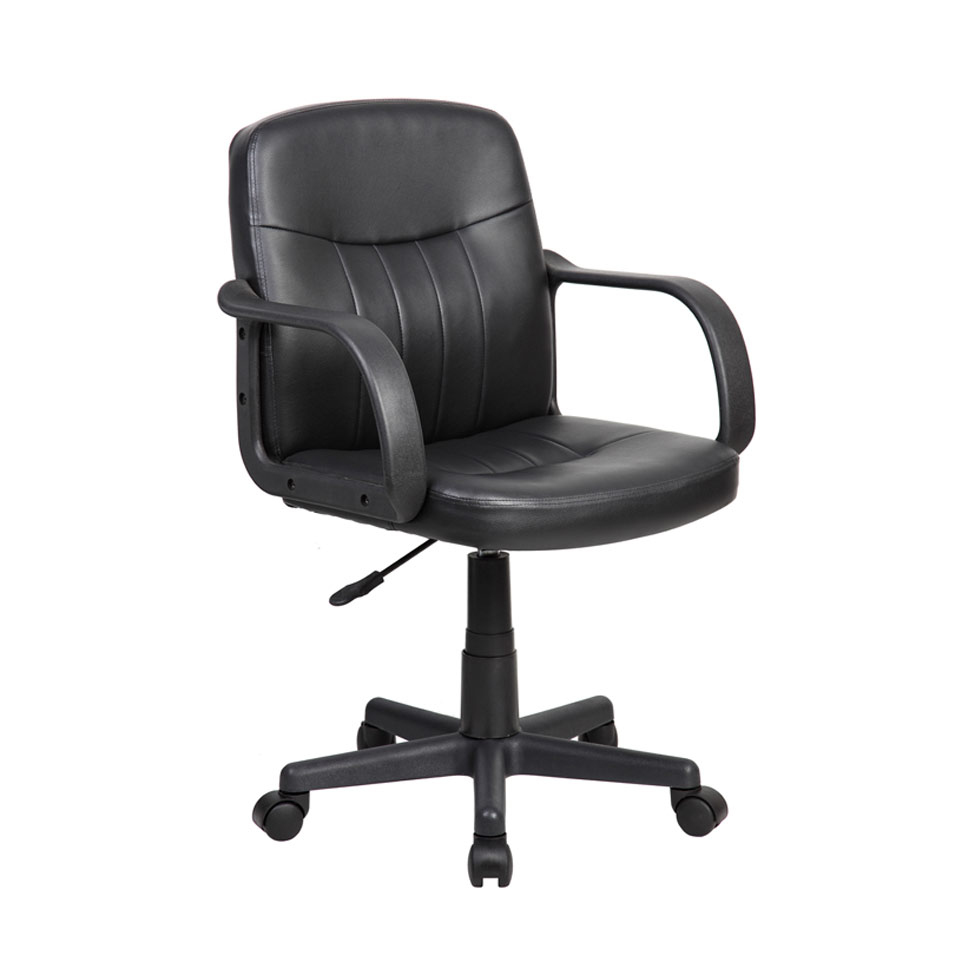 Cadeira de Escritório Secretária Giratória Clean Preta