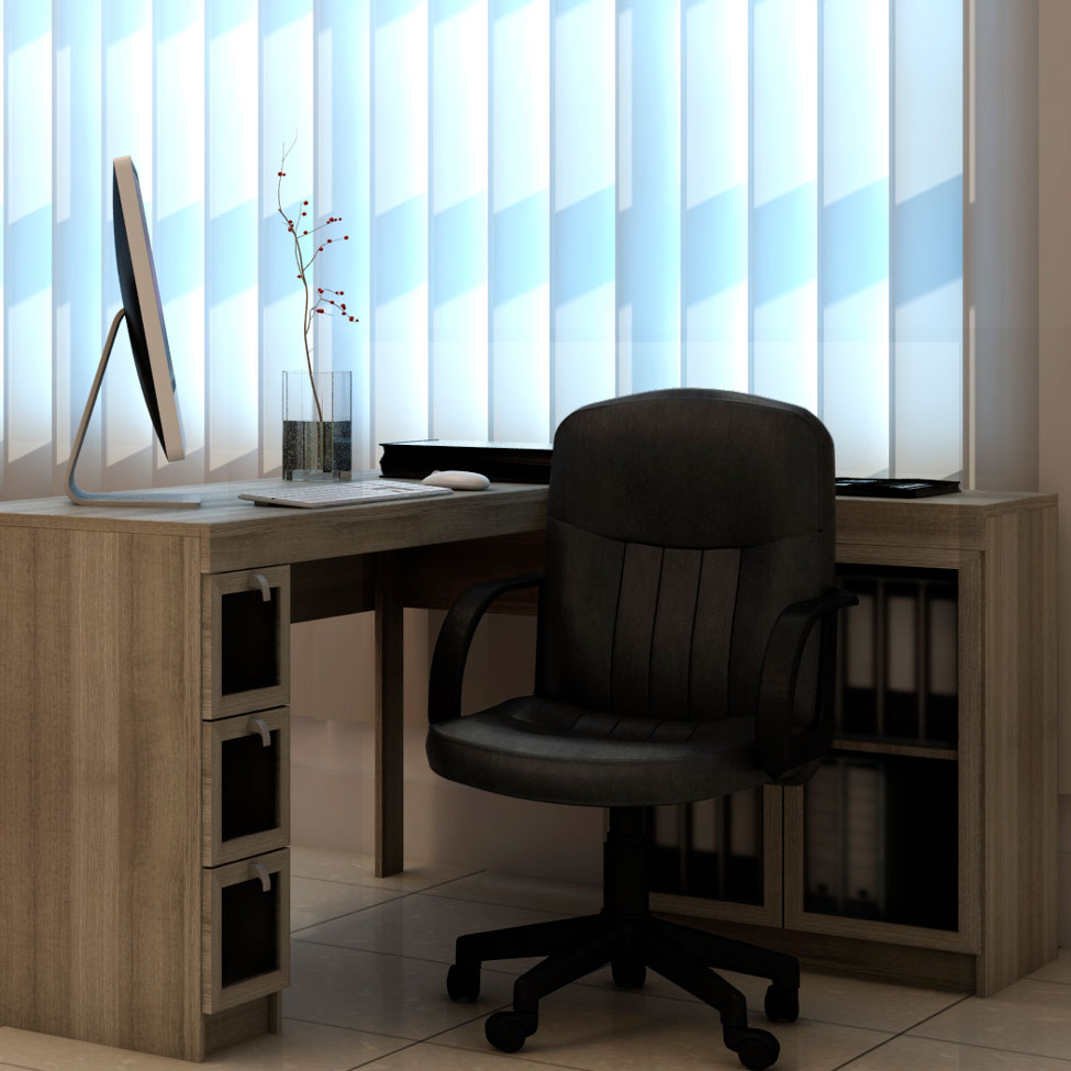 Cadeira de Escritório Secretária Giratória Clean Preta