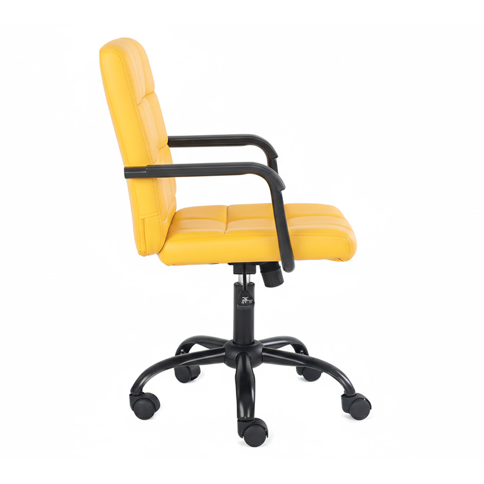 Cadeira de Escritório Secretária Giratória Fitz Amarela
