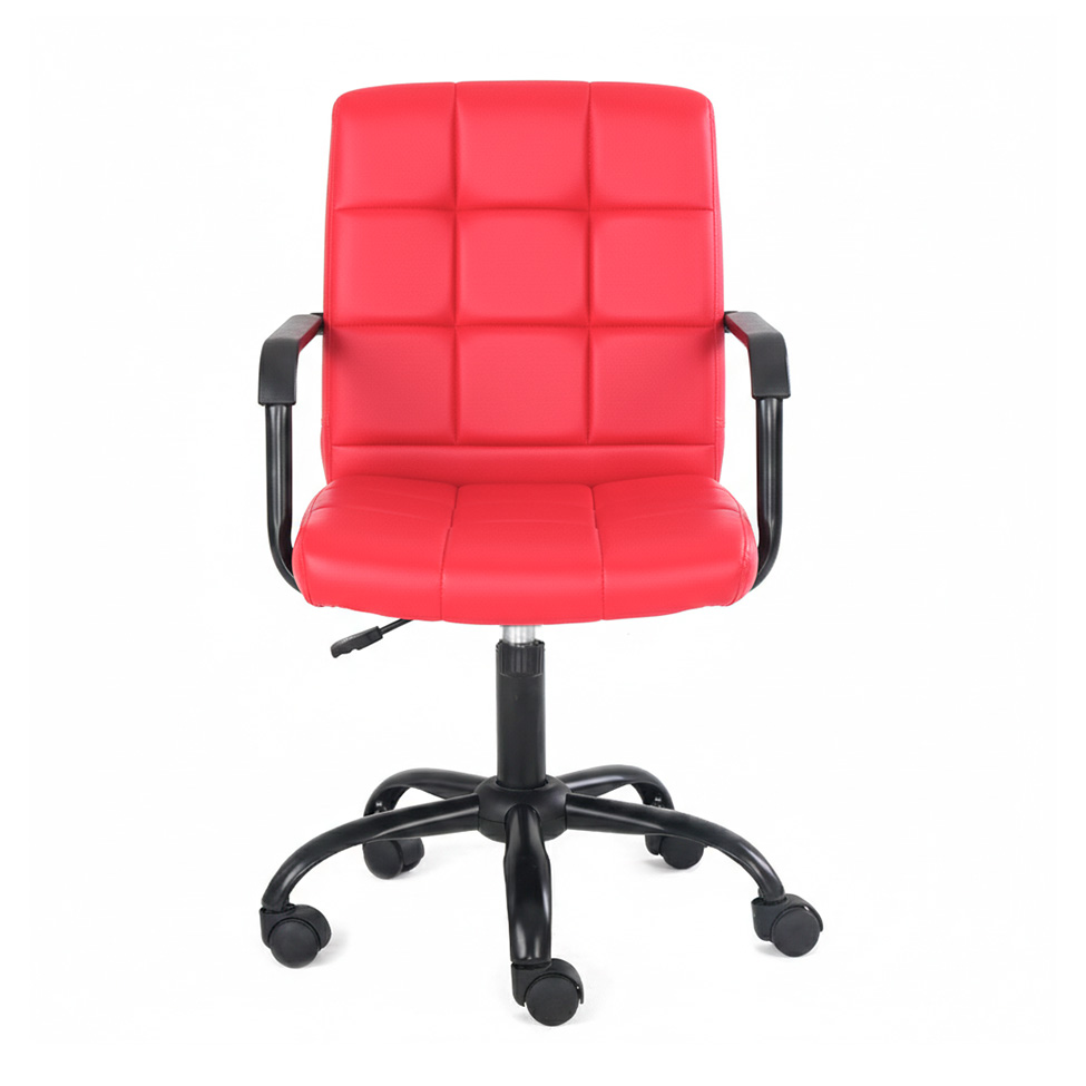 Cadeira de Escritório Secretária Giratória Fitz Vermelha