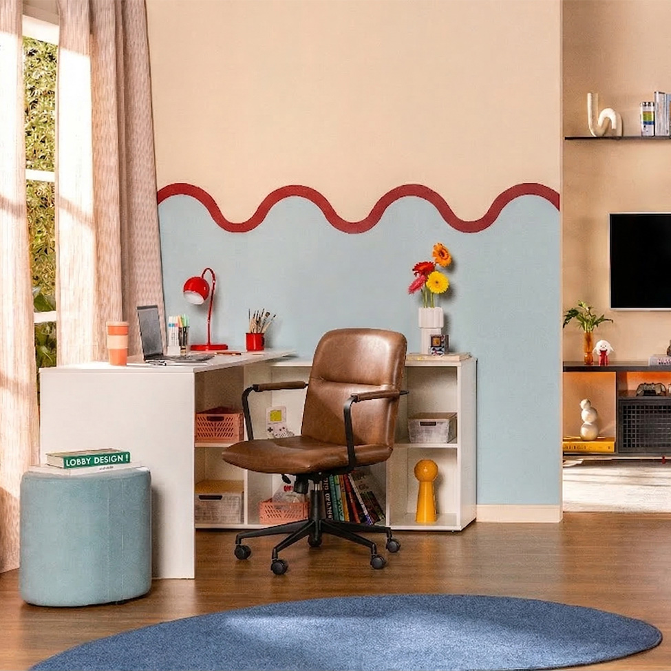 Cadeira de Escritório Secretária Giratória Journey Marrom