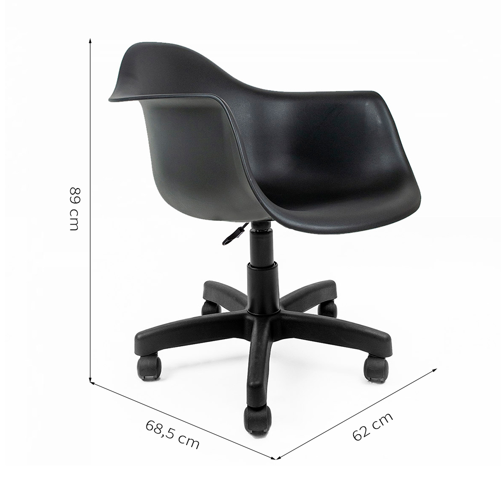 Cadeira de Escritório Secretária Office Preta