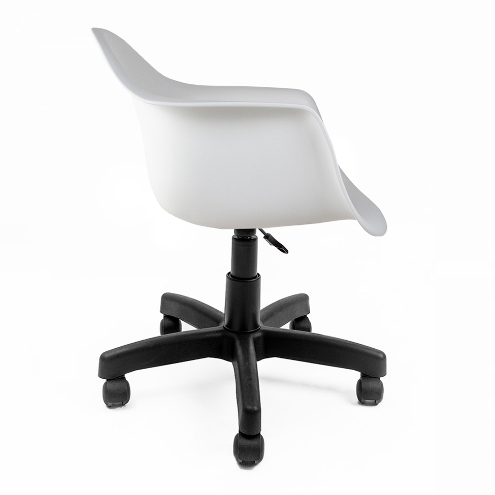 Cadeira de Escritório Secretária Office Preta e Branca