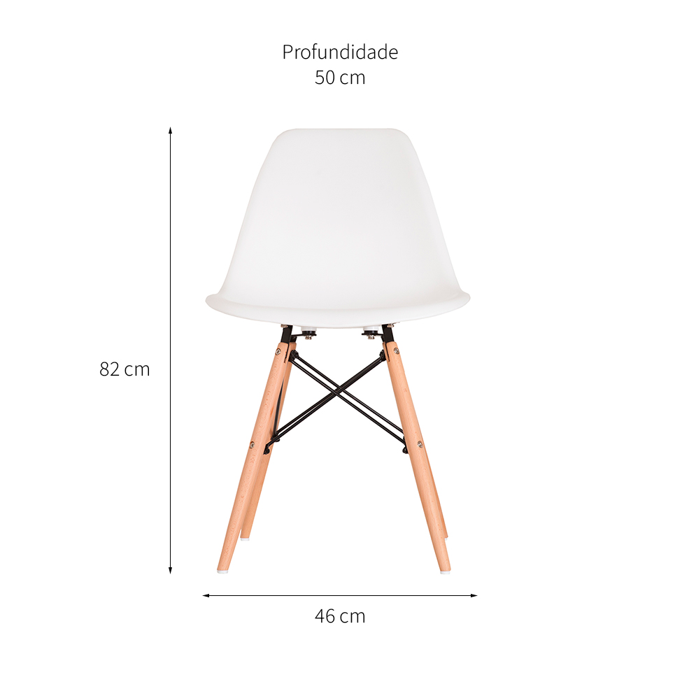 Cadeira de Jantar Charles Eames I Branca