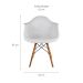 Cadeira de Jantar Charles Eames com Braço I Branca