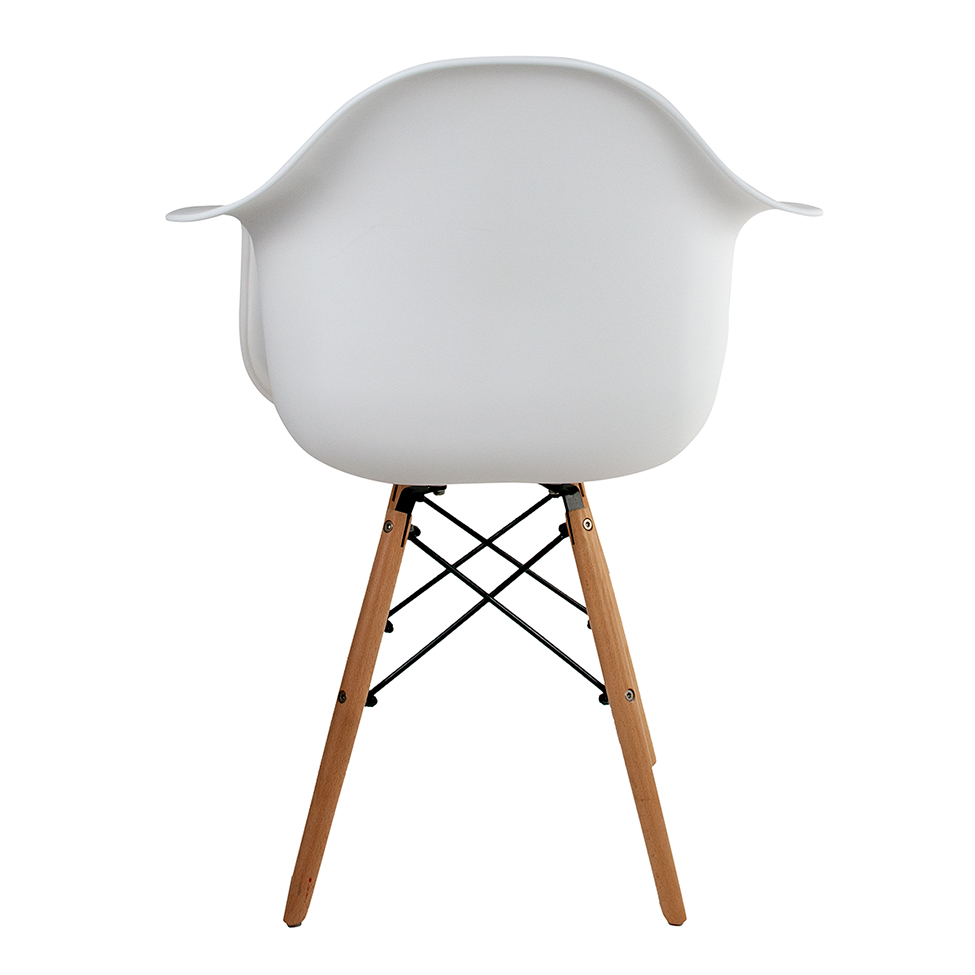 Cadeira de Jantar Charles Eames com Braço I Branca