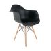Cadeira de Jantar Charles Eames com Braço I Preta