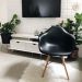 Cadeira de Jantar Charles Eames com Braço I Preta