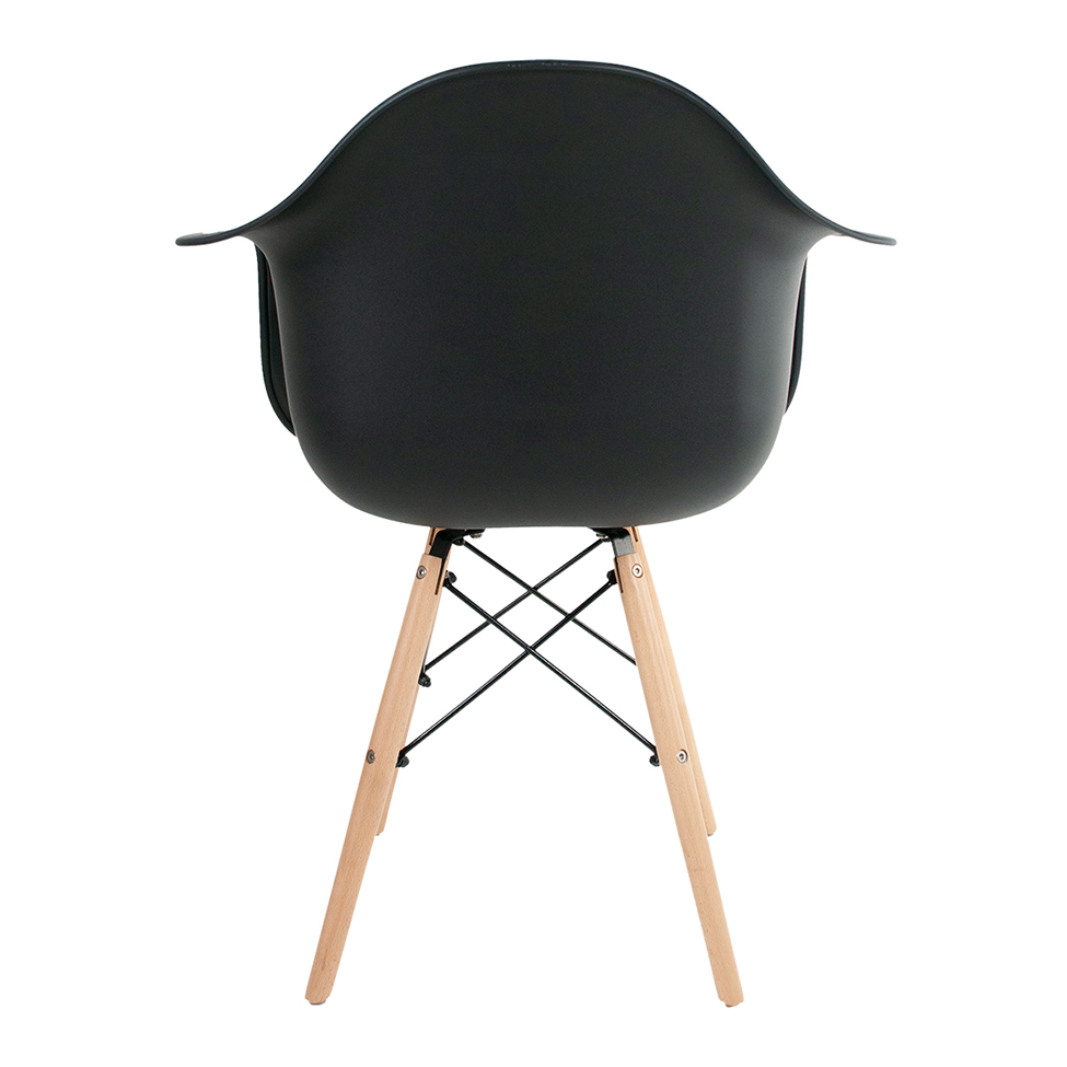 Cadeira de Jantar Charles Eames com Braço I Preta