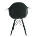 Cadeira de Jantar Charles Eames com Braço II Preta