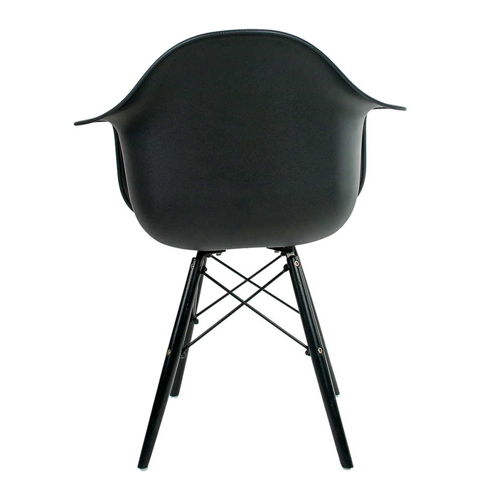 Cadeira de Jantar Charles Eames com Braço II Preta