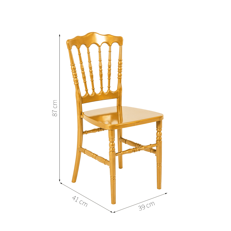 Cadeira de Jantar Dior Resina Dourada