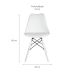 Cadeira de Jantar Eames Saarinen Leda II Branca