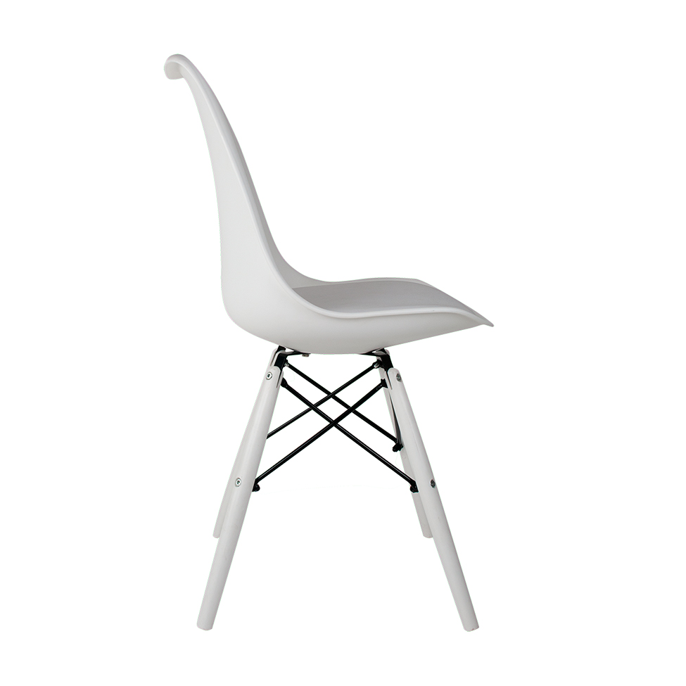 Cadeira de Jantar Eames Saarinen Leda II Branca