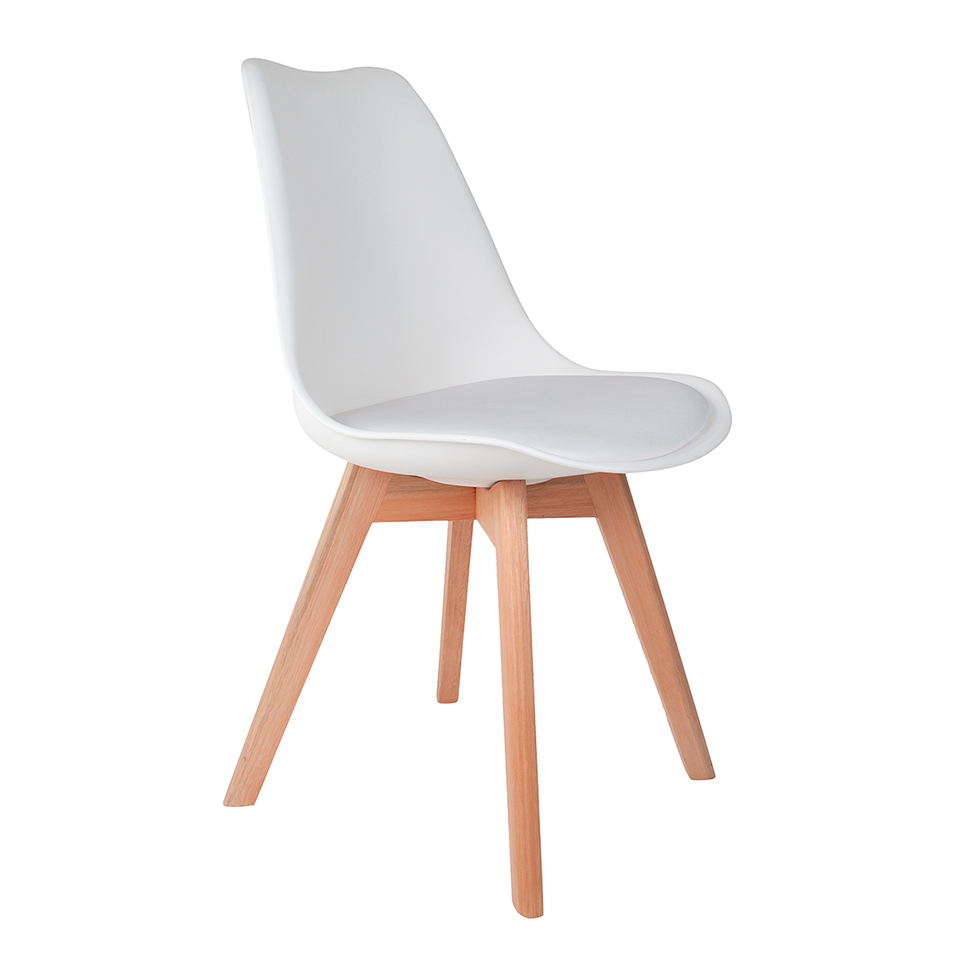 Cadeira de Jantar Saarinen Wood Branca