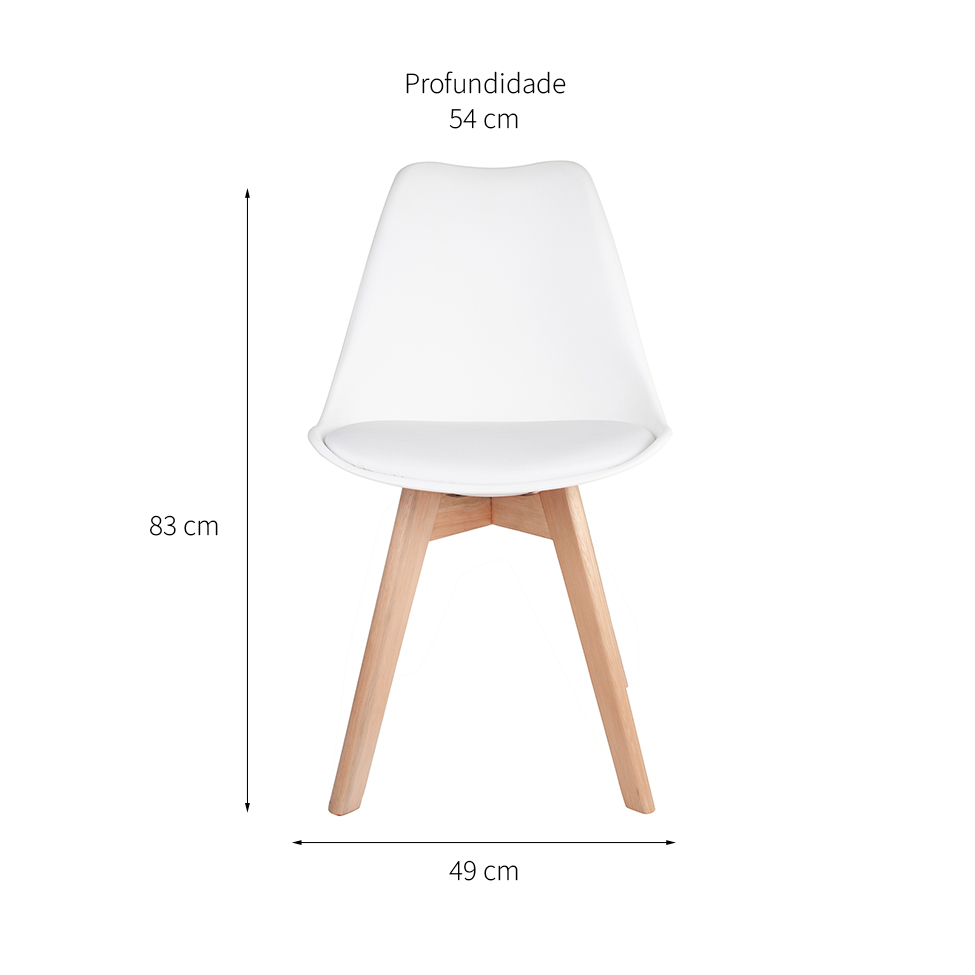 Cadeira de Jantar Saarinen Wood Branca