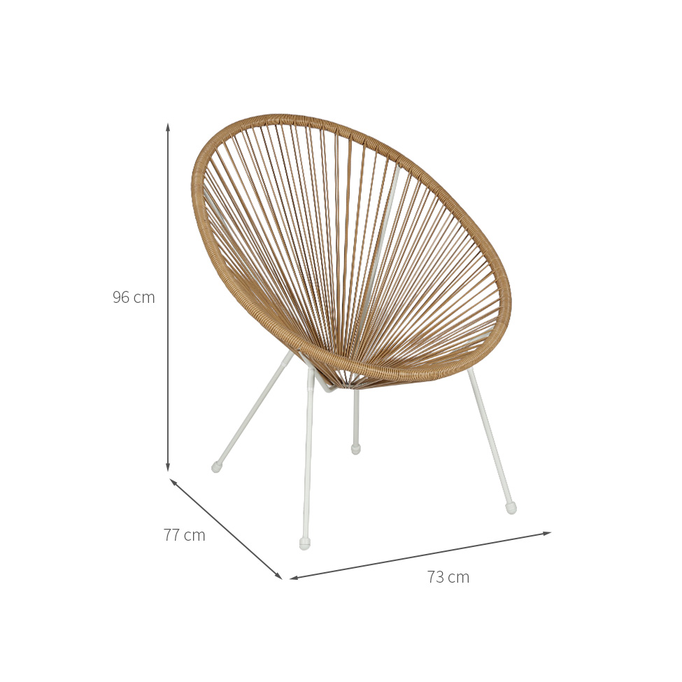 Cadeira de Jardim Acapulco Marrom e Branca