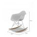 Cadeiras Eames Arm Balanço Branca