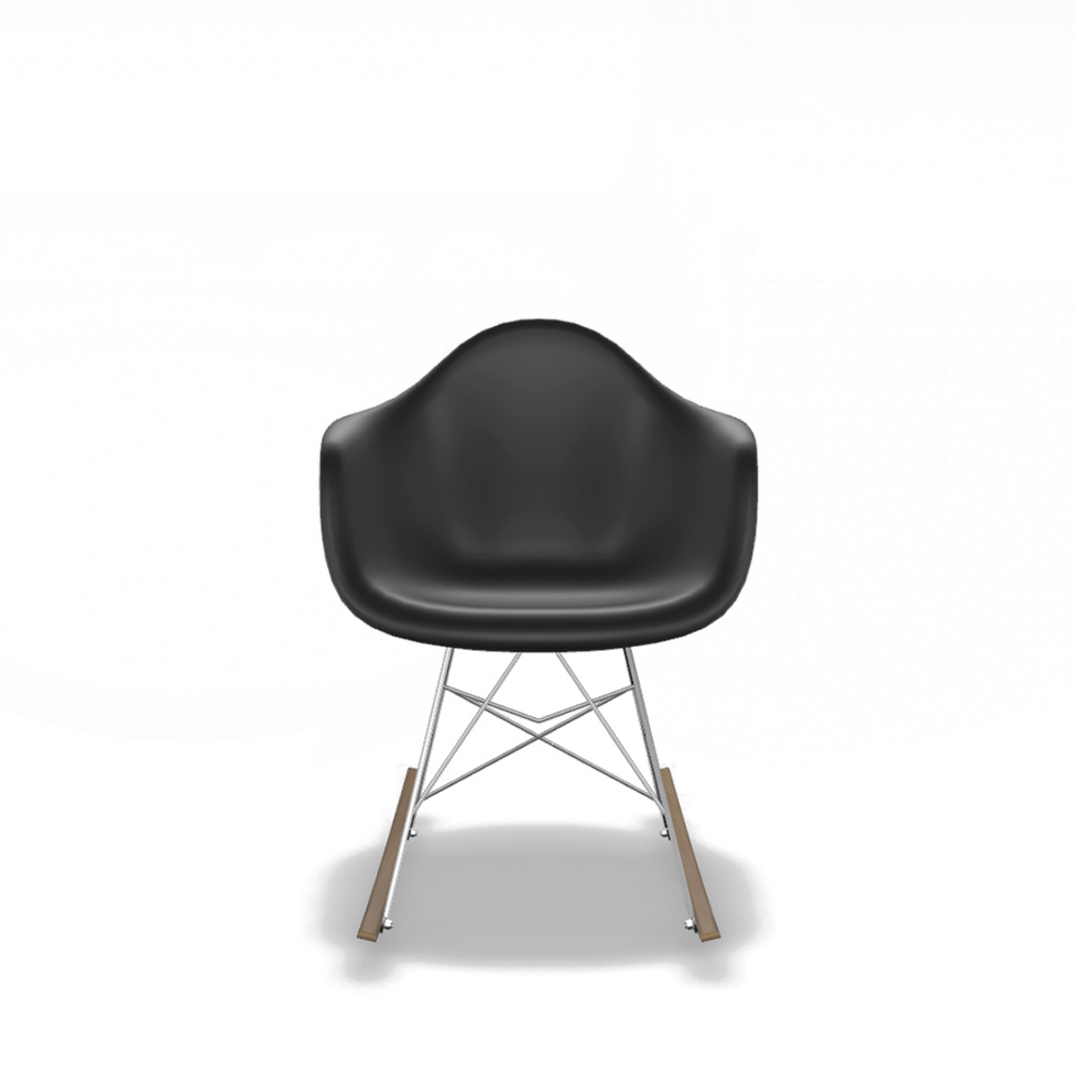 Cadeiras Eames Arm Balanço Preta